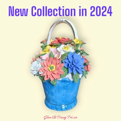 GIỎ HOA SỨ - HÀNG THỦ CÔNG CAO CẤP - Quà Tặng Tân Gia, Khai Trương, Sinh Nhật